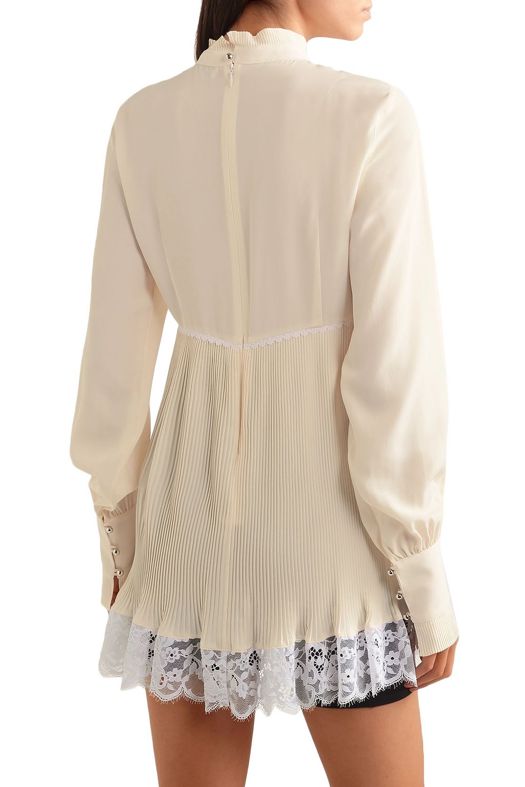 RABANNE Lace-trimmed crepe tunic
