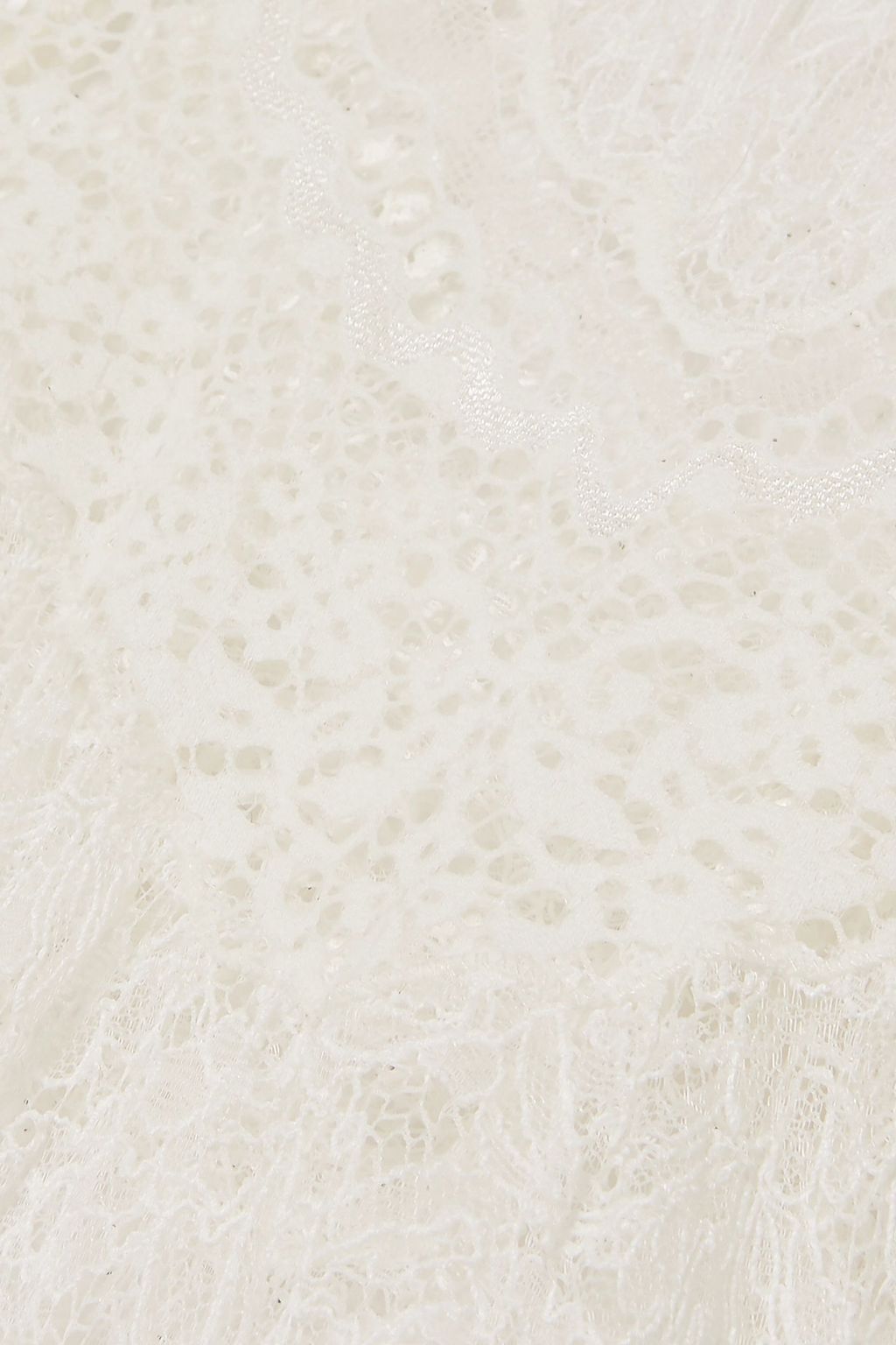 RABANNE Scalloped Chantilly lace maxi dress