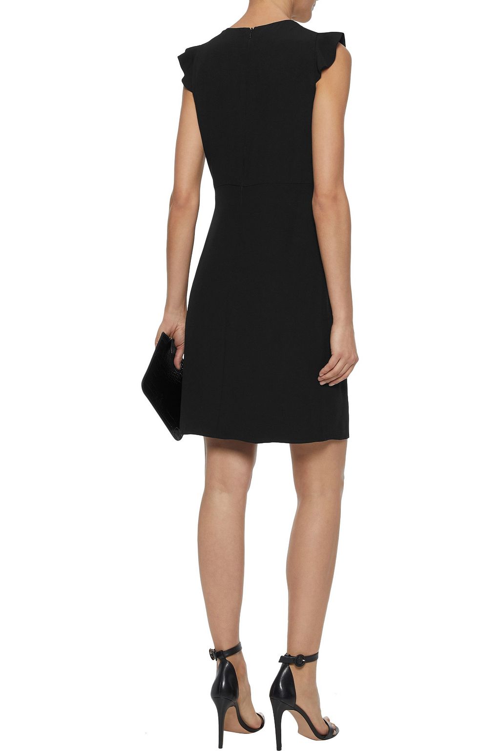 IRIS & INK Nina ruffled crepe dress