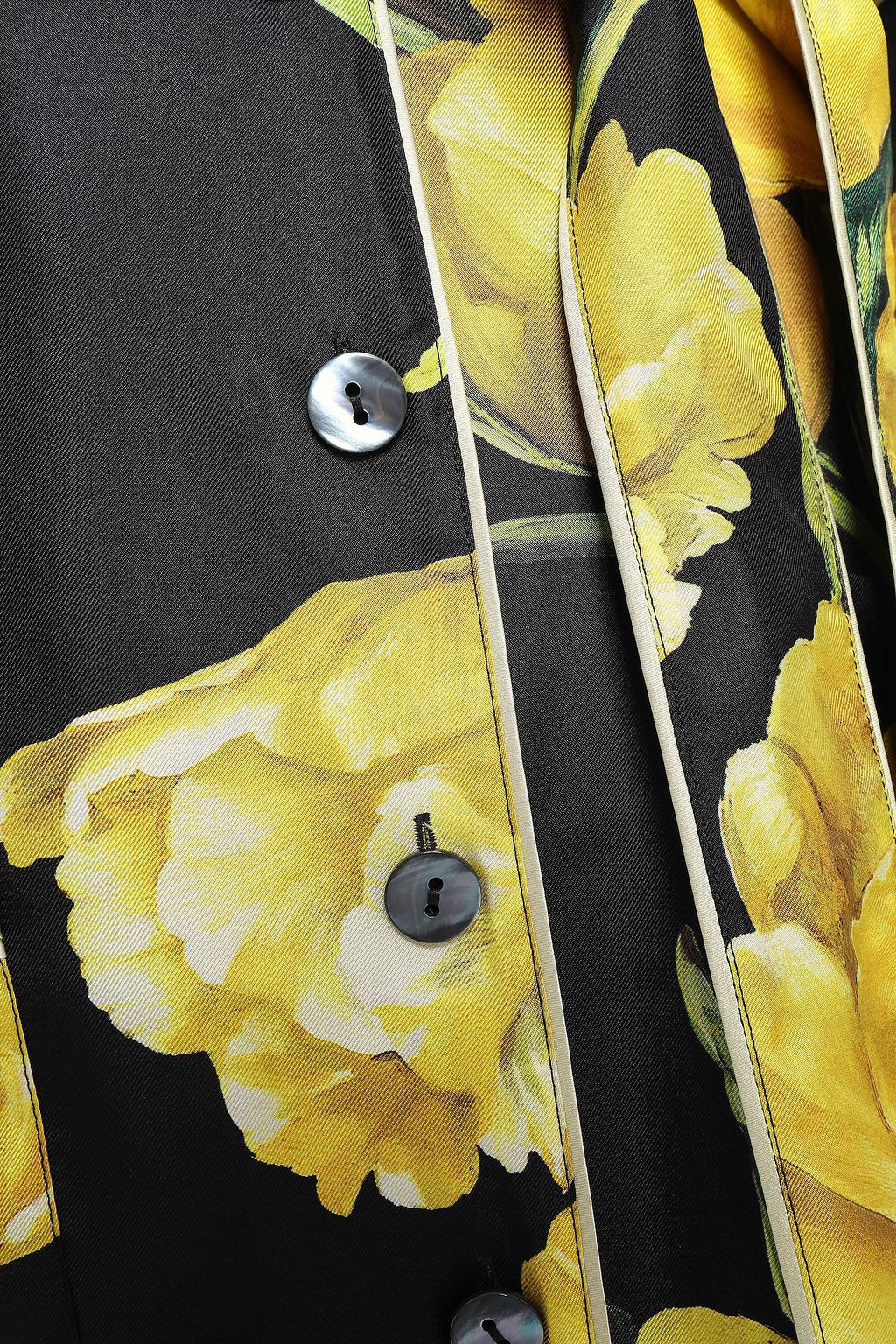 DOLCE&GABBANA Floral-print silk-twill maxi shirt dress