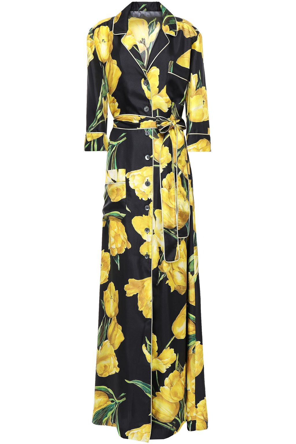 yellow floral gown