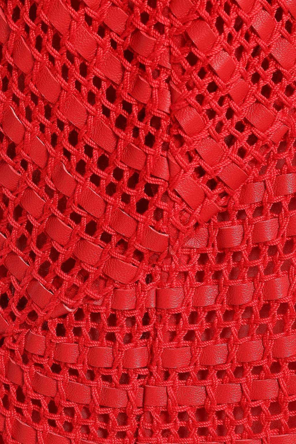 MAGDA BUTRYM Oviedo cotton and leather woven midi slip dress
