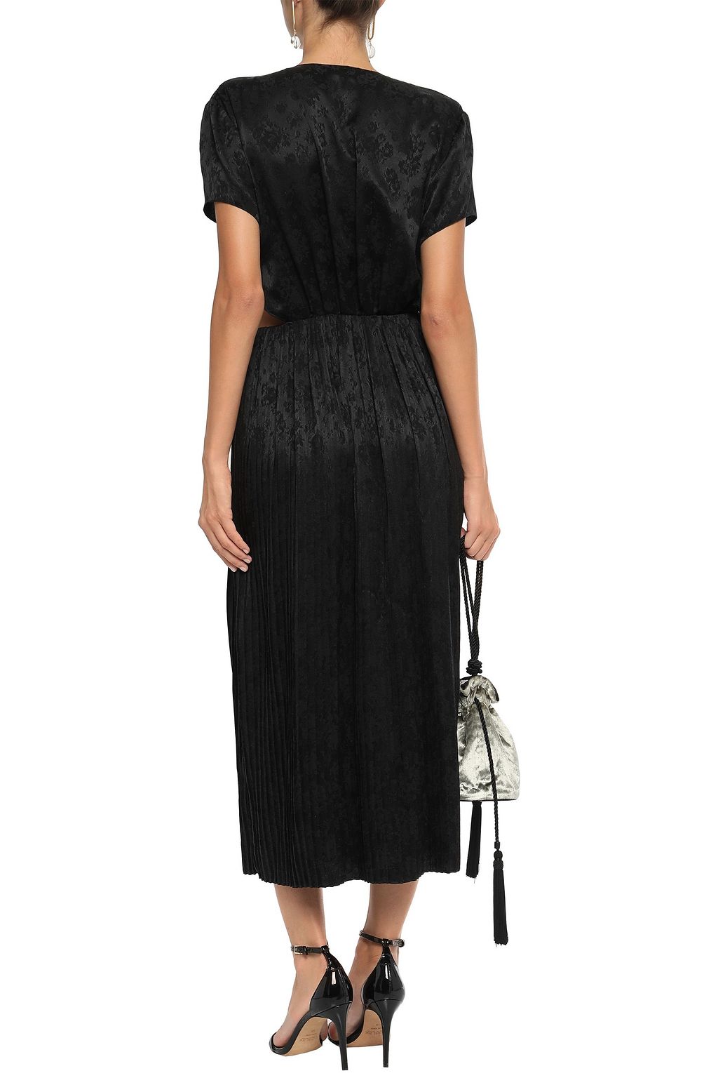 MAGDA BUTRYM Shanghai cutout silk satin-jacquard midi dress