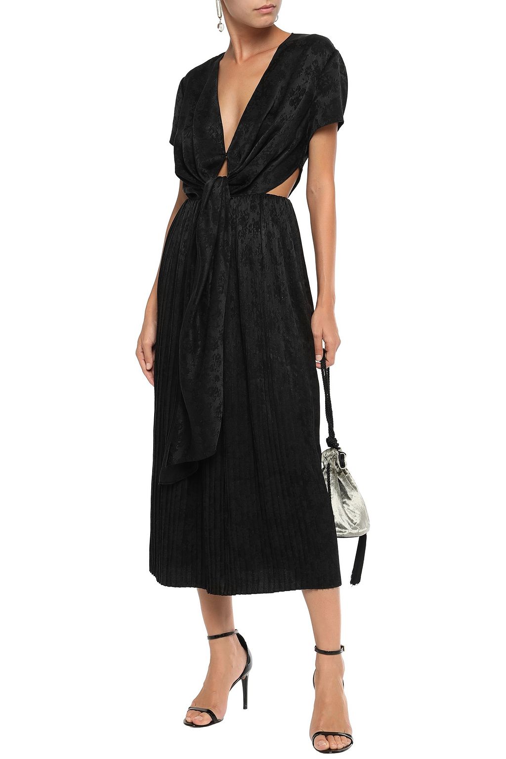 MAGDA BUTRYM Shanghai cutout silk satin-jacquard midi dress