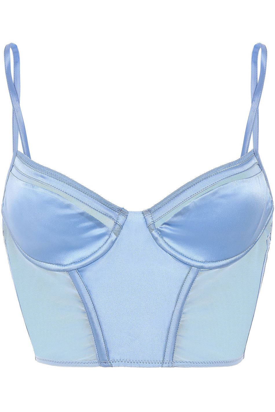 light blue bustier top