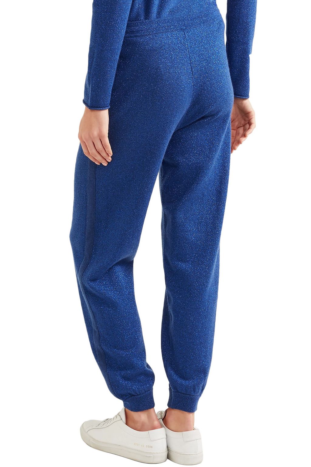 ALLUDE Metallic wool and cashmere-blend track pants