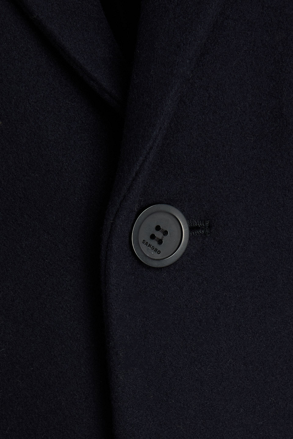 SANDRO WOOL-BLEND FELT COAT