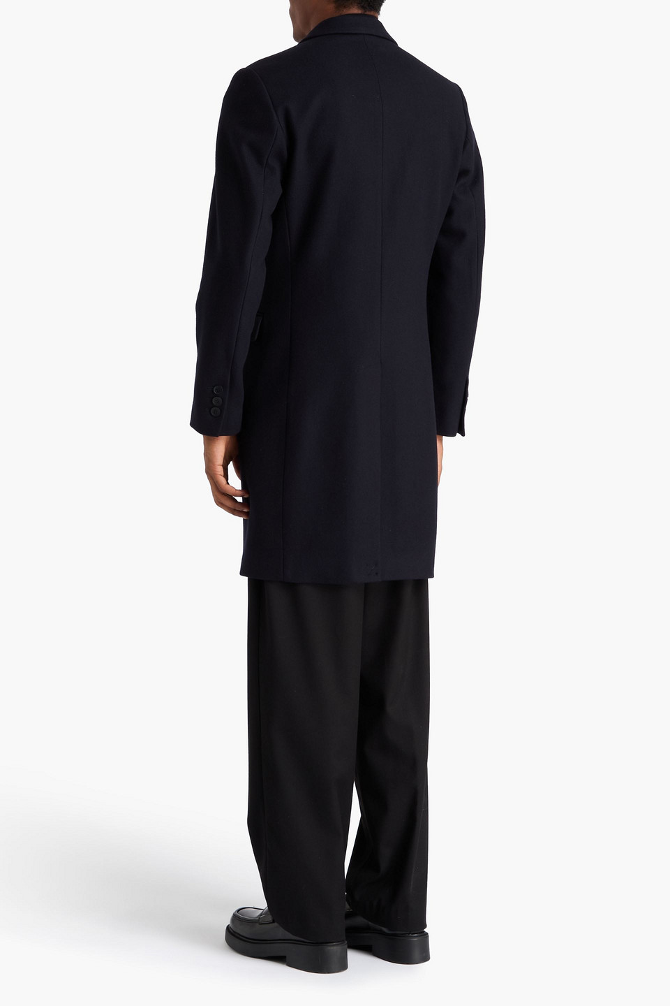 SANDRO WOOL-BLEND FELT COAT