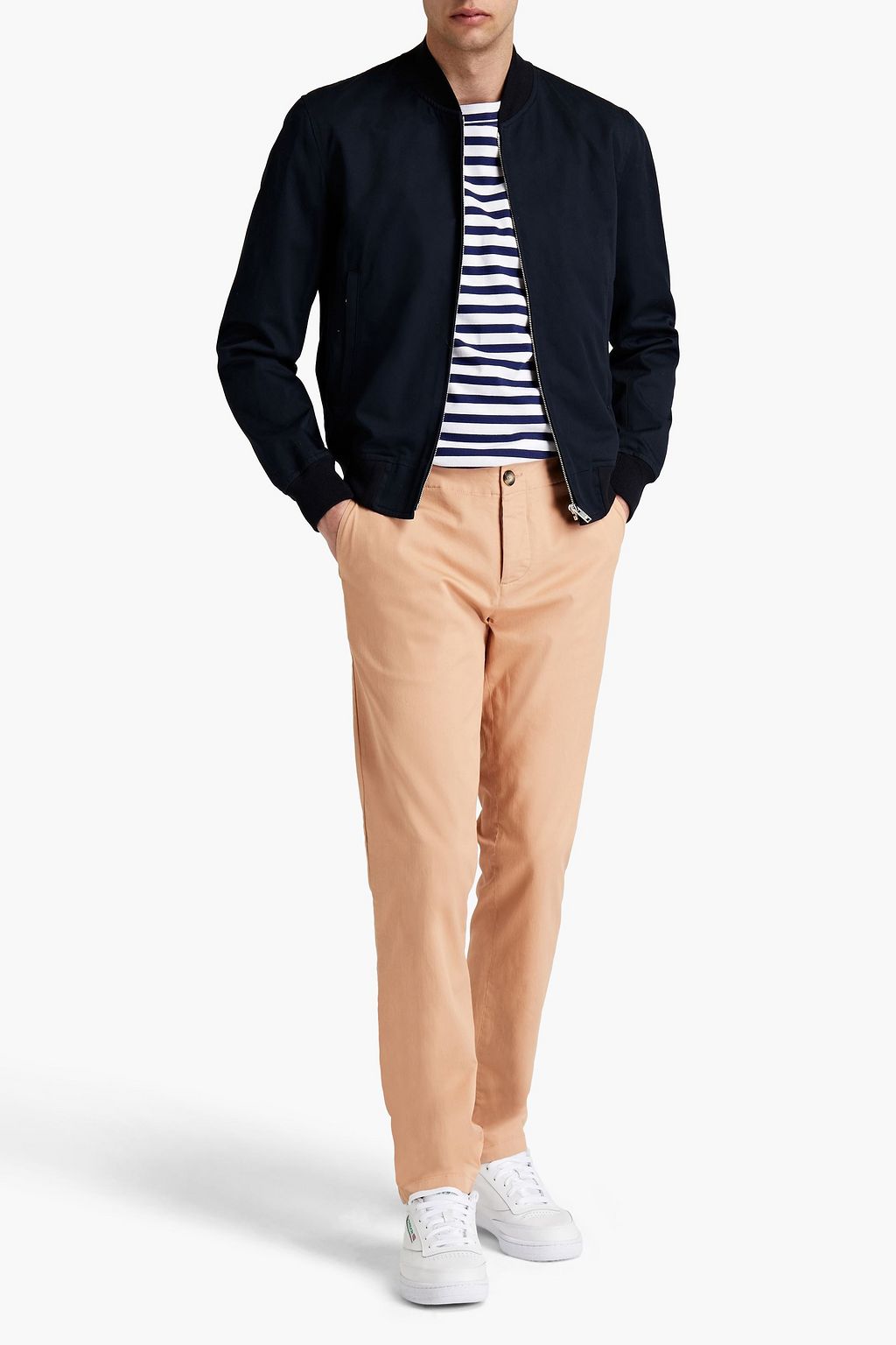 SANDRO Cotton-blend twill chinos