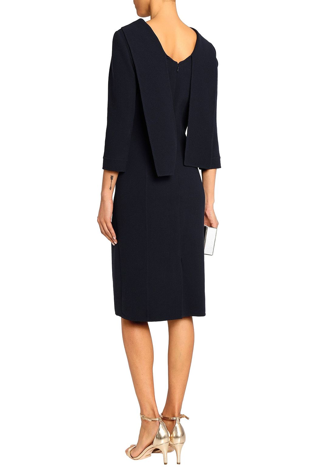 OSCAR DE LA RENTA Wool-blend crepe dress