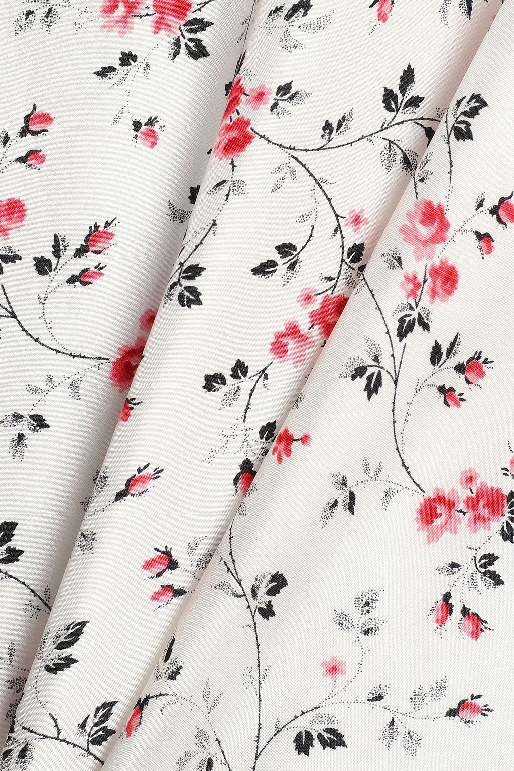 R13 Layered cotton and cashmere-blend jersey and floral-print silk midi dress