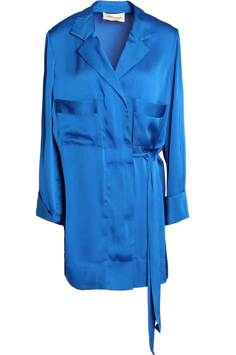 blue wrap mini dress