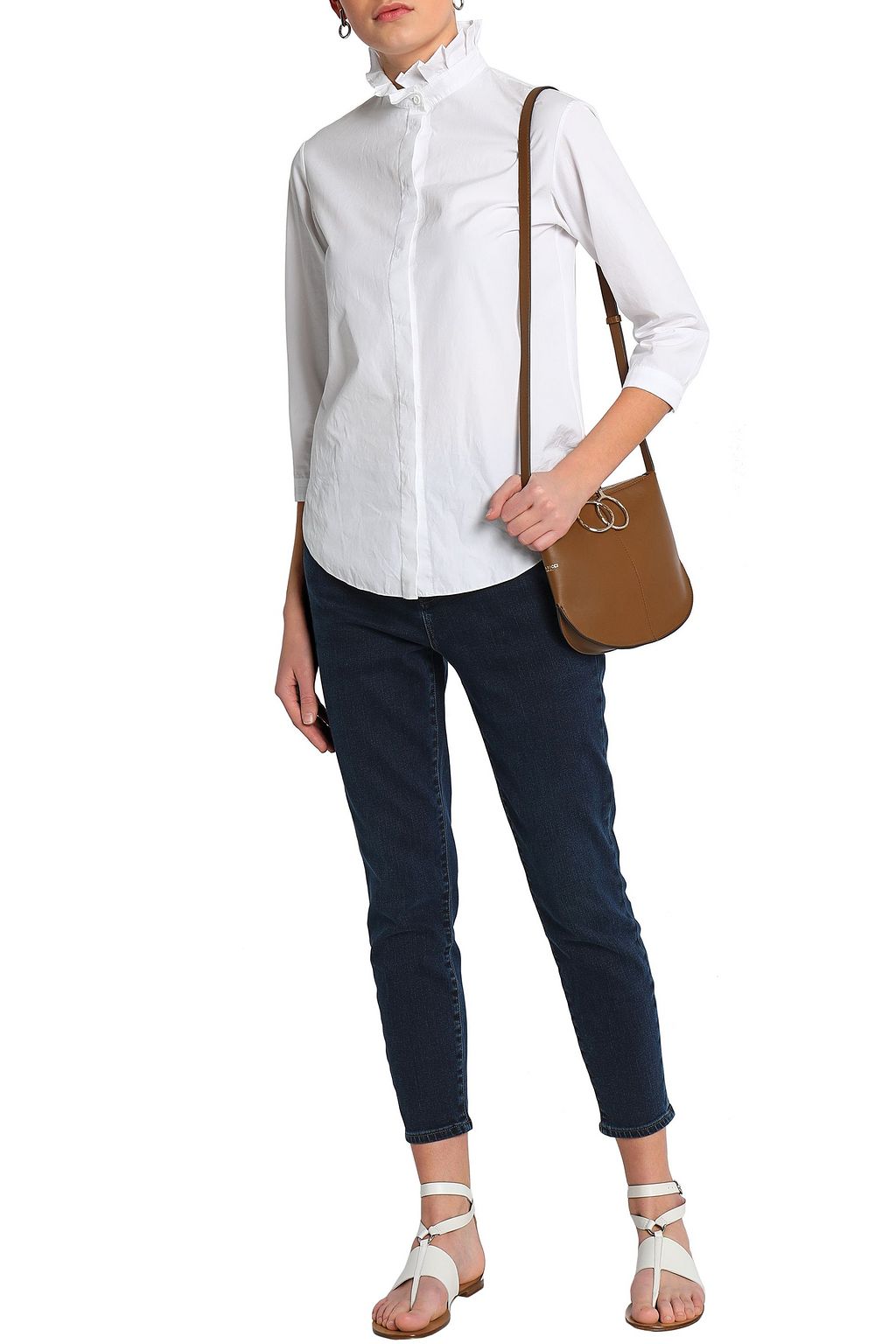 J BRAND Alana cropped bleached high-rise skinny jeans