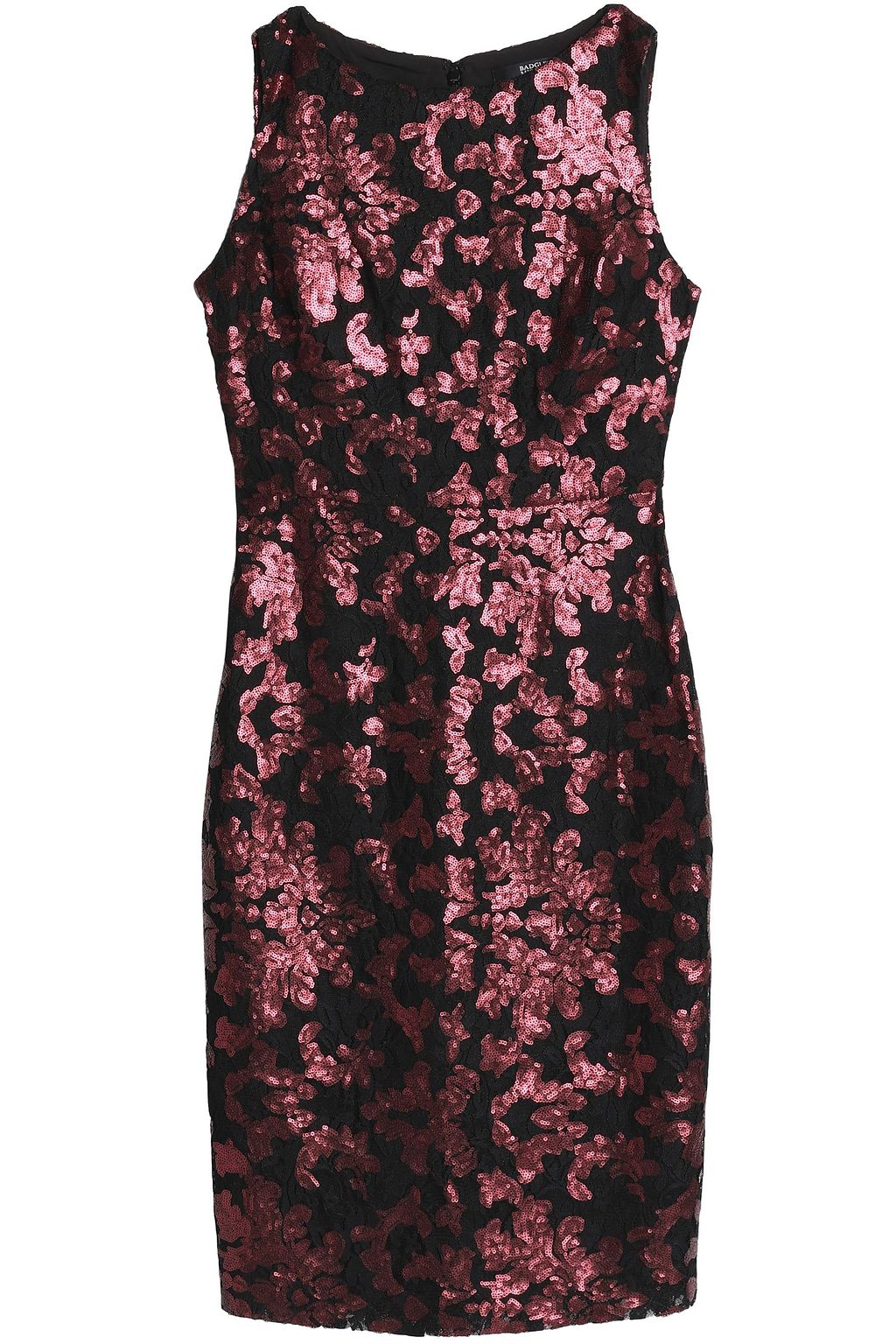 badgley mischka burgundy dress