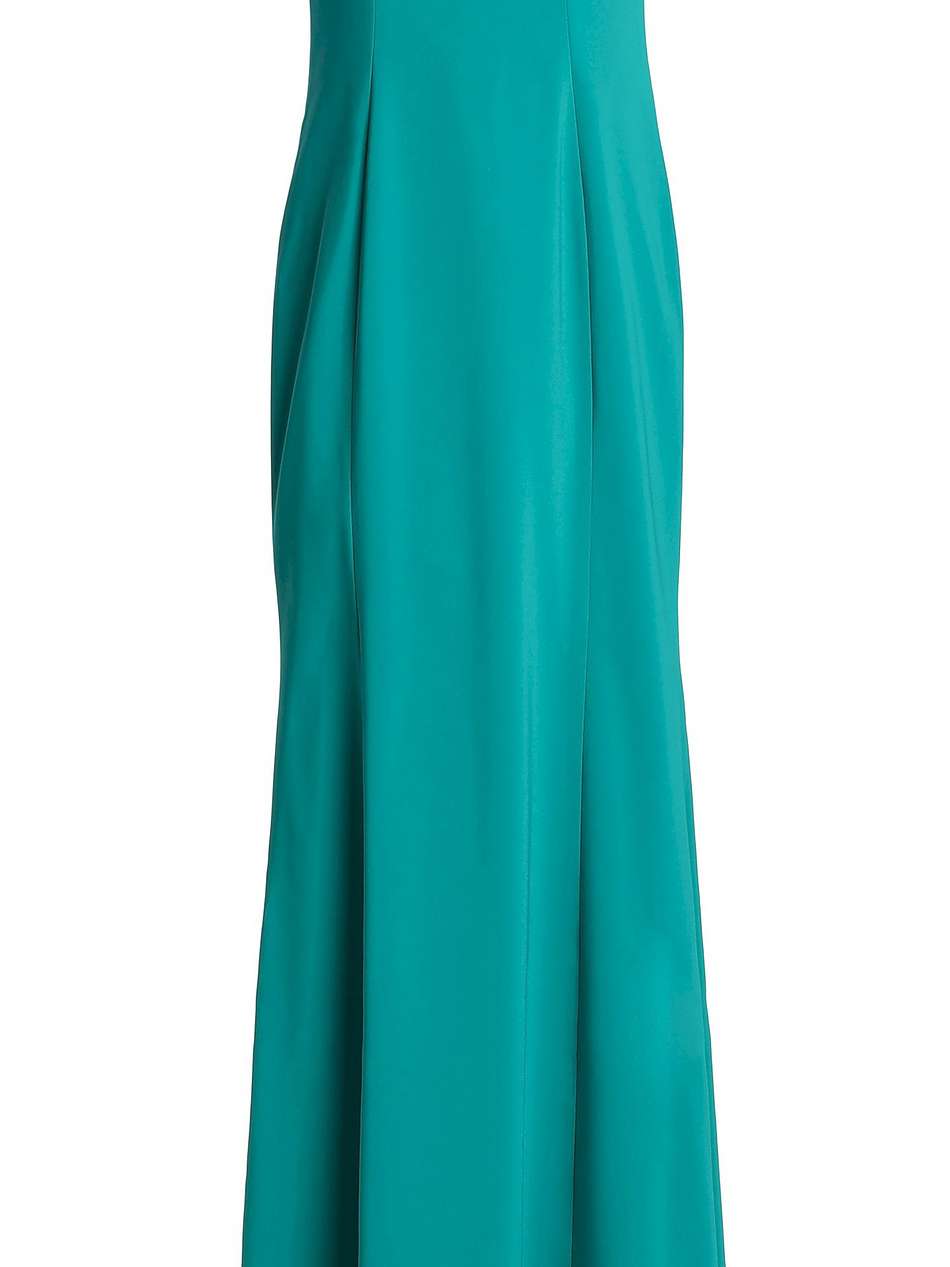 off-the-shoulder crepe gown