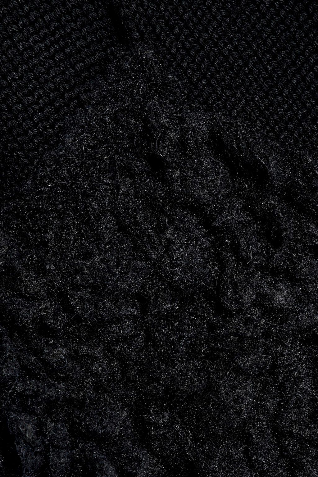 PIERRE BALMAIN Fringe-trimmed merino wool-blend cardigan