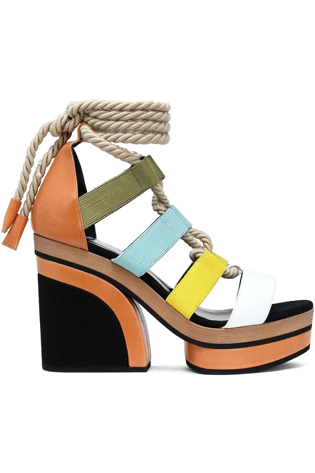 platform multicolor sandals