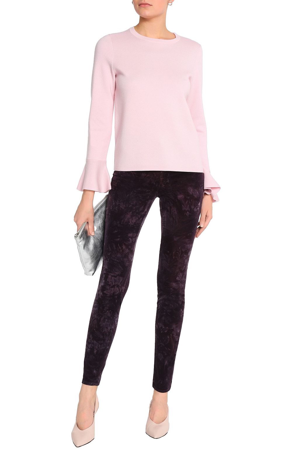 J BRAND Cotton-blend velvet skinny pants