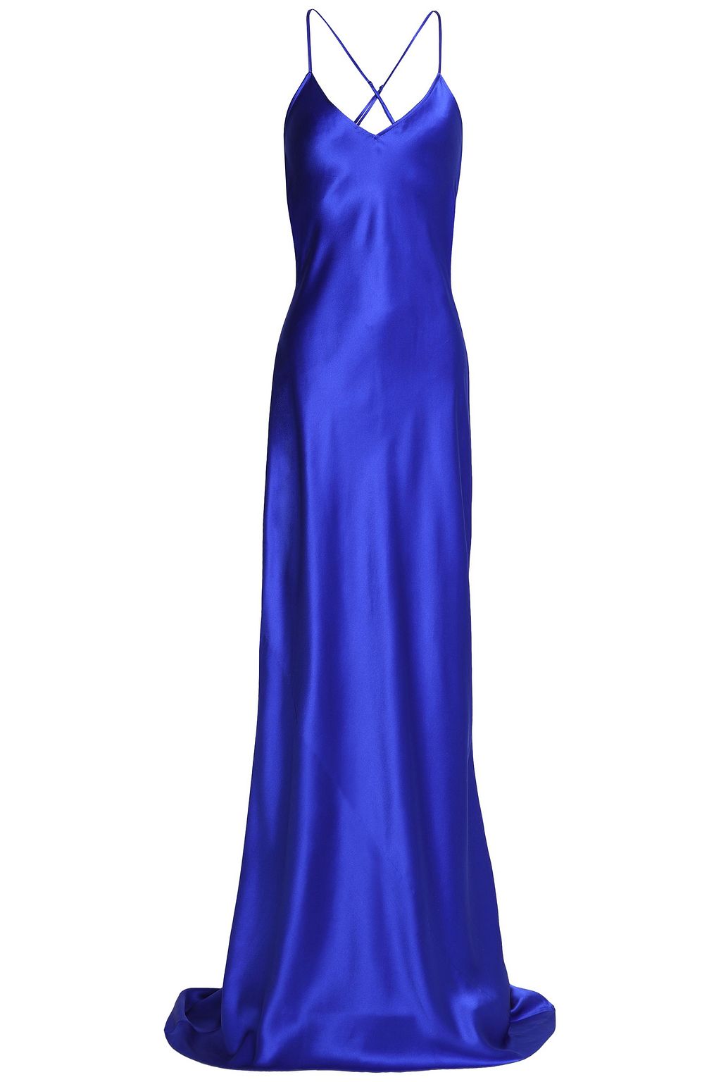 blue satin nightdress