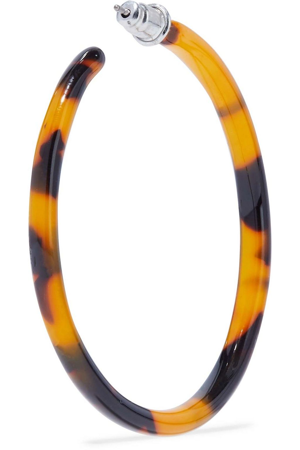 KENNETH JAY LANE Tortoiseshell resin hoop earrings
