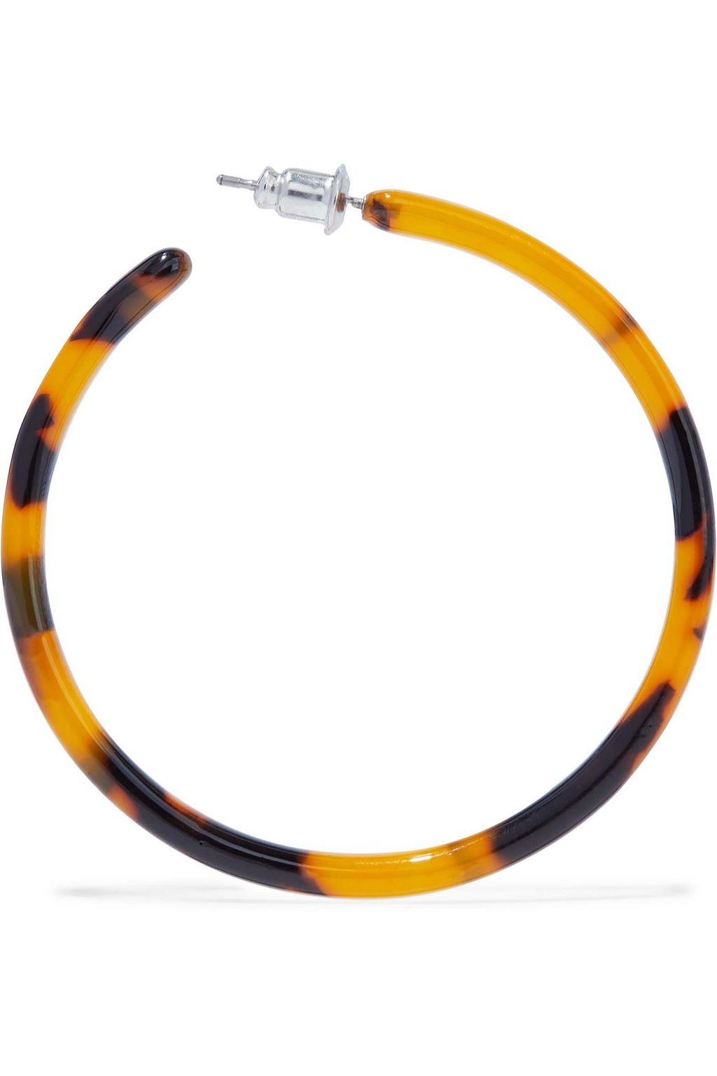 KENNETH JAY LANE Tortoiseshell resin hoop earrings