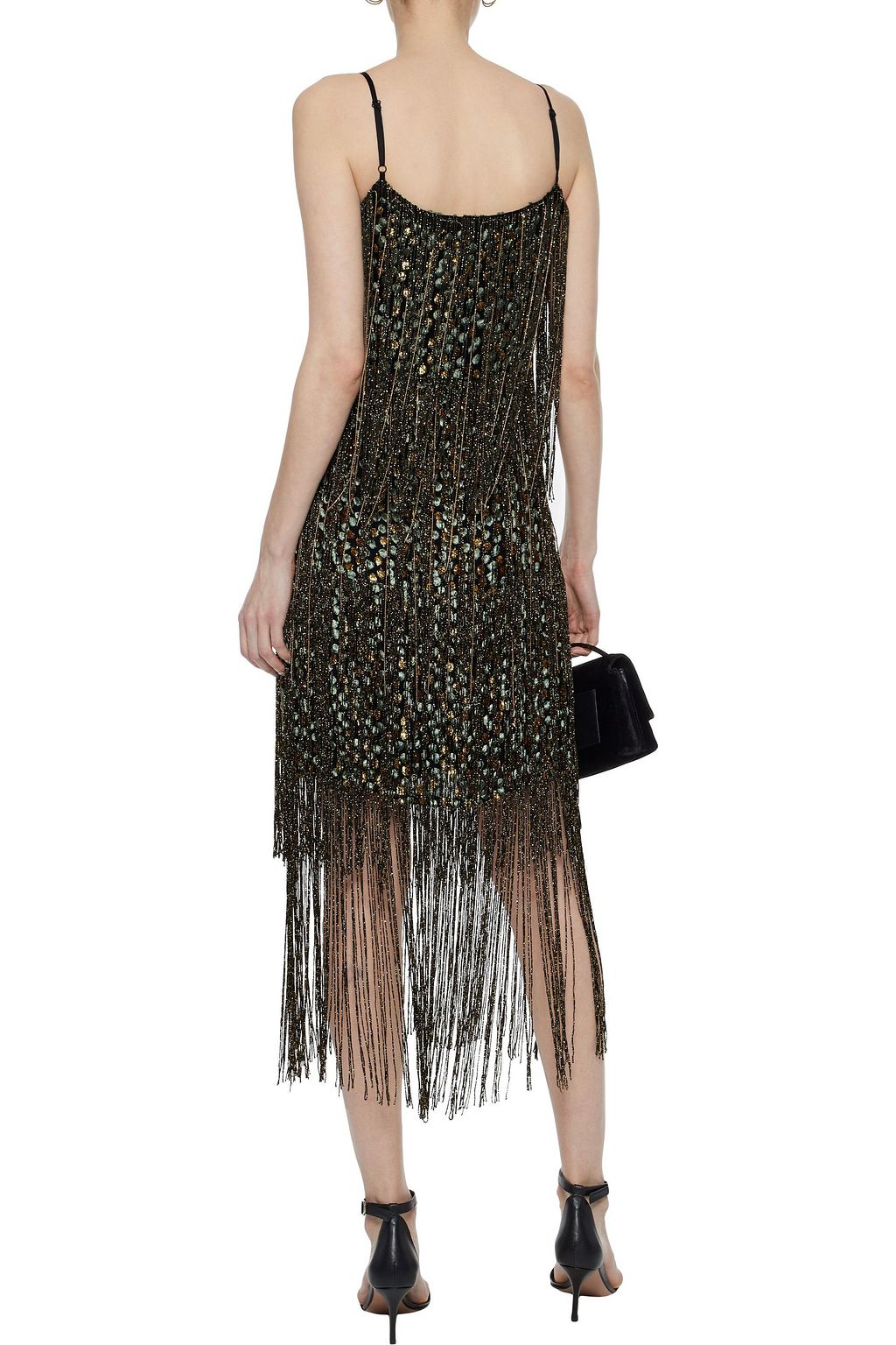 elie tahari fringe dress