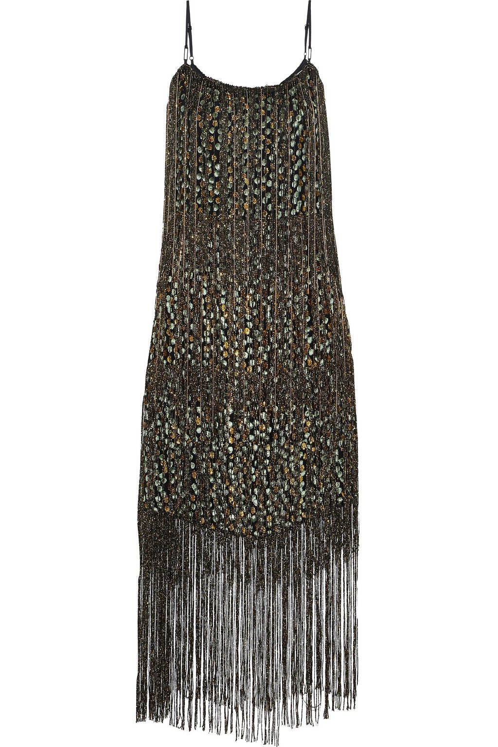 elie tahari fringe dress