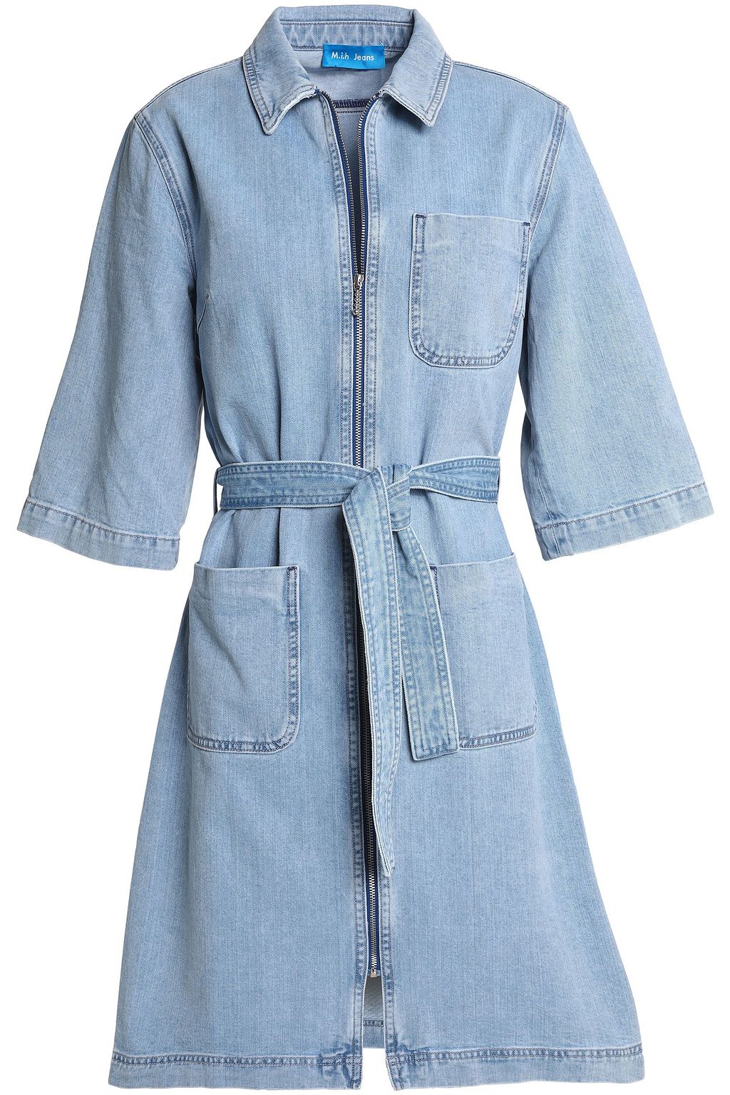 h and m denim shirt dress