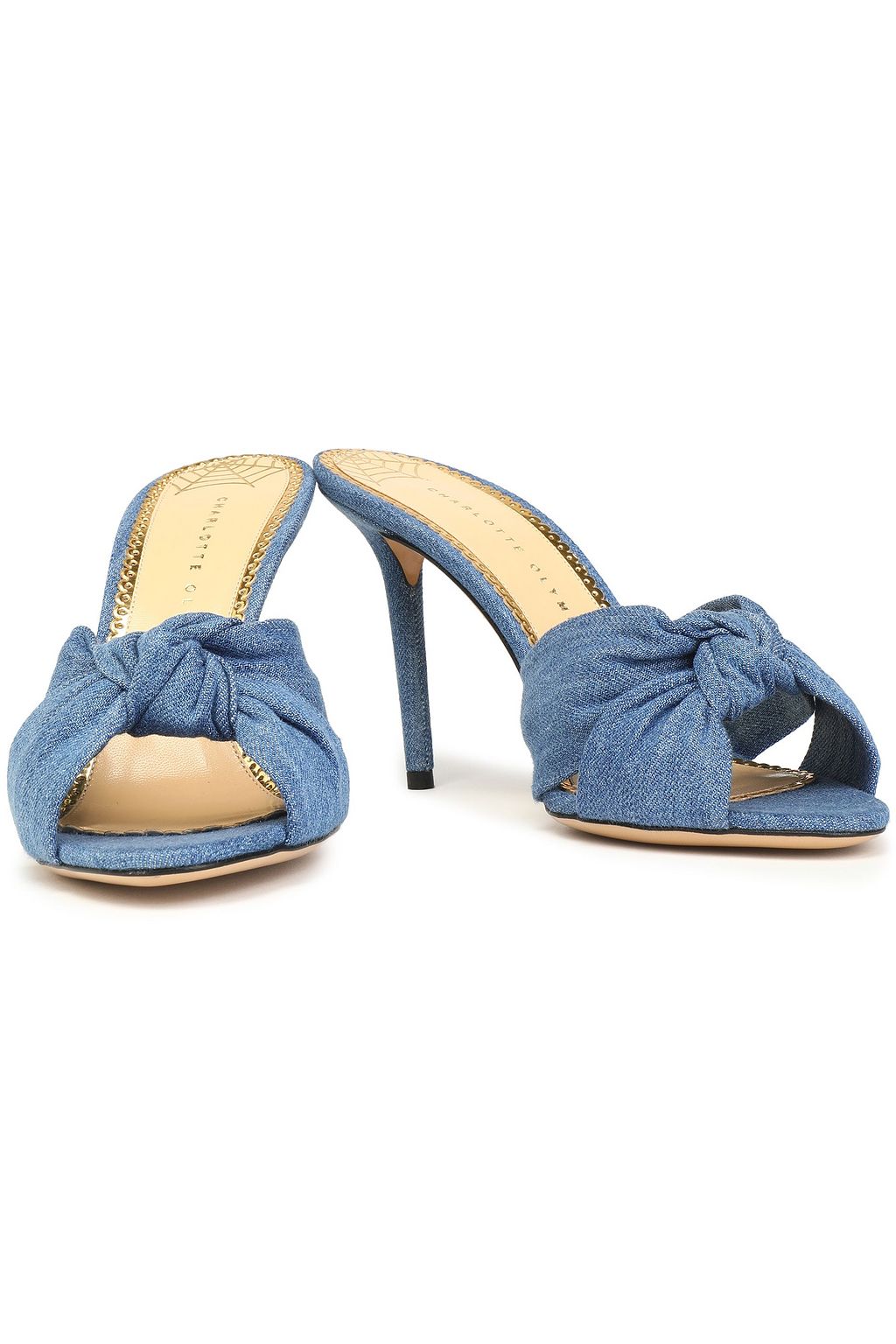 CHARLOTTE OLYMPIA Lola knotted denim mules