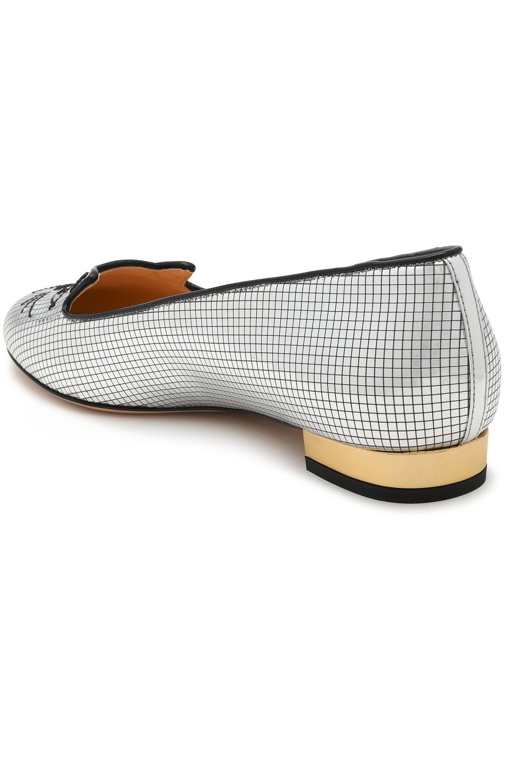 CHARLOTTE OLYMPIA Metallic embellished loafers