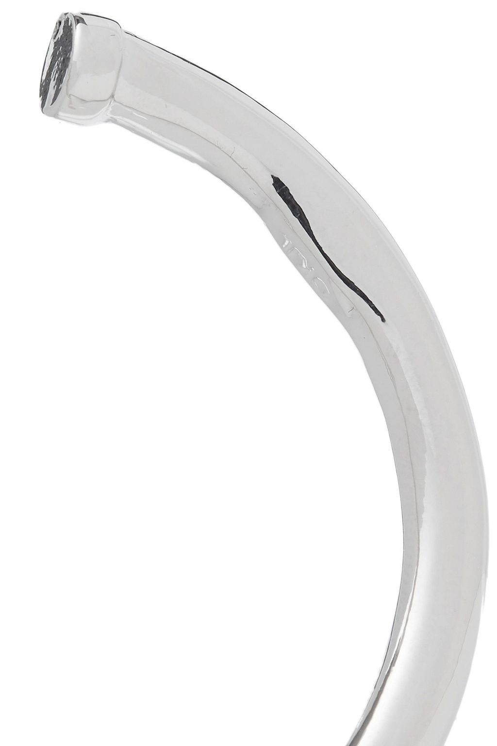 KENNETH JAY LANE Rhodium-plated hoop earrings