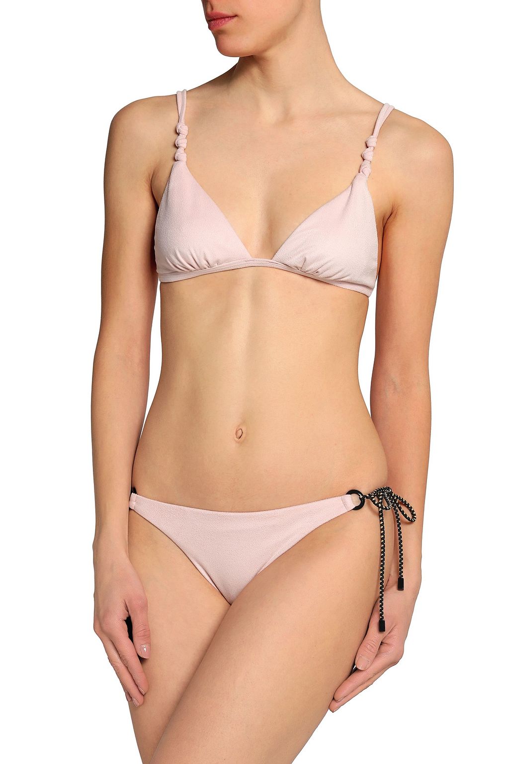 VIX PAULA HERMANNY Faux suede low-rise bikini briefs