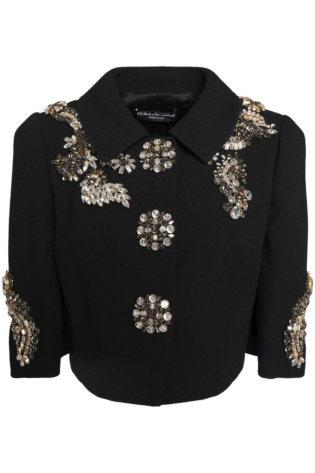 black cropped evening jacket