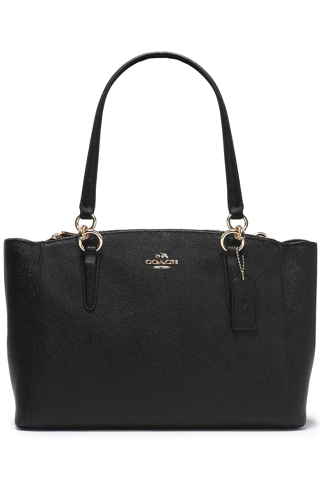 coach textured leather shoulder bag
