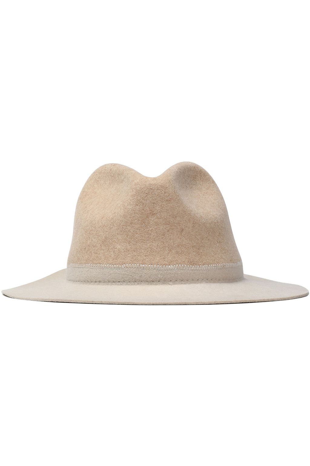 beige felt hat
