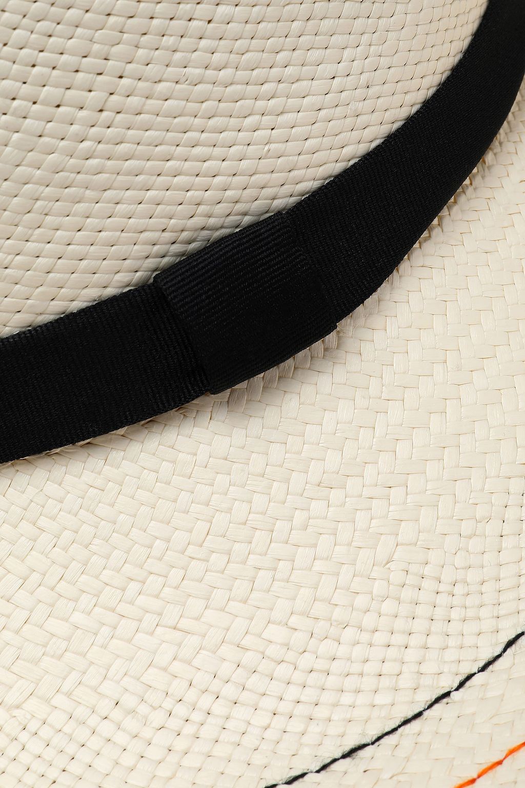 SENSI STUDIO Grosgrain-trimmed toquilla straw Panama hat