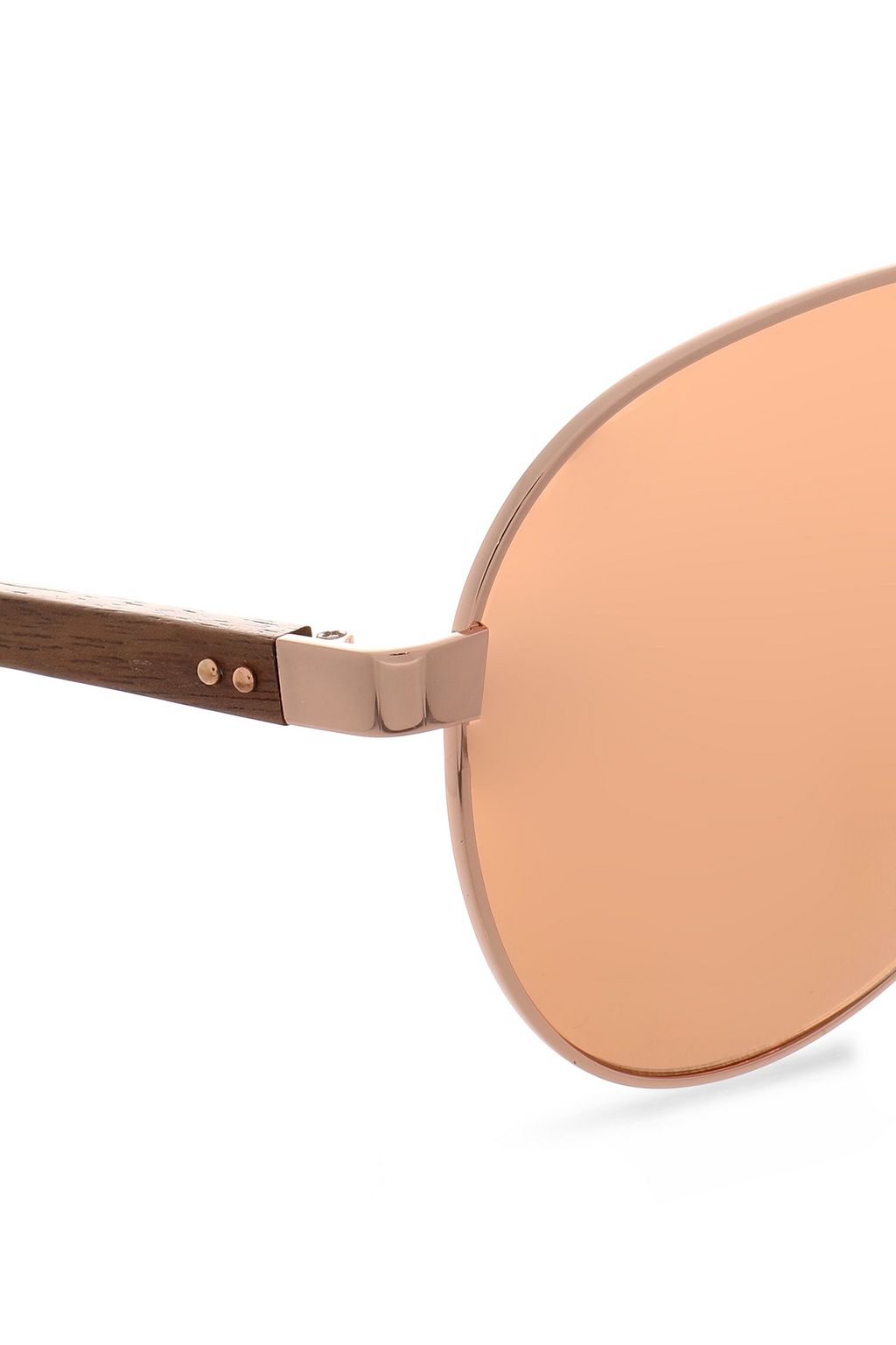 LINDA FARROW Aviator-style rose gold-tone sunglasses
