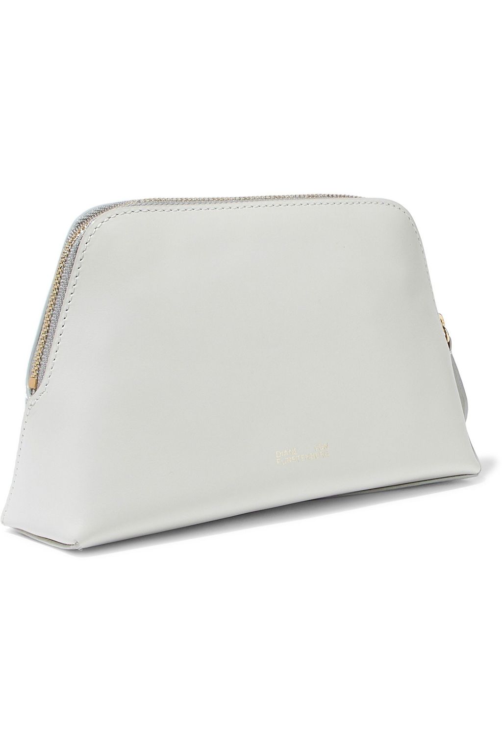 DIANE VON FURSTENBERG Gingham leather cosmetics case