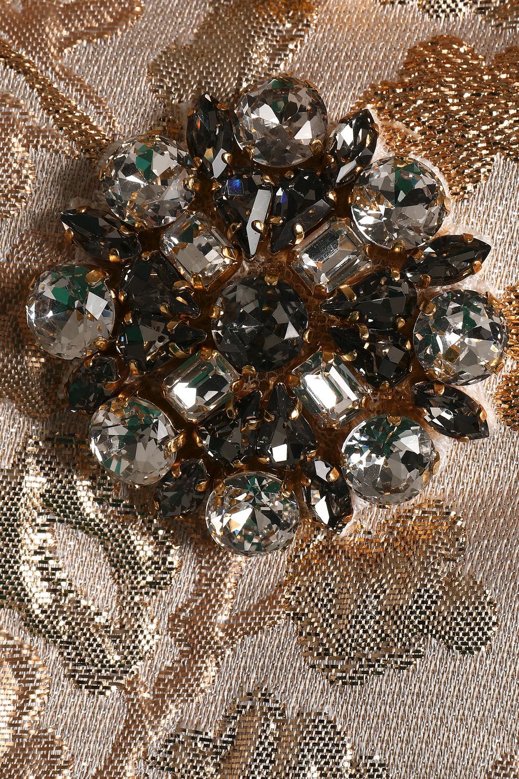DOLCE&GABBANA Crystal-embellished brocade mini dress