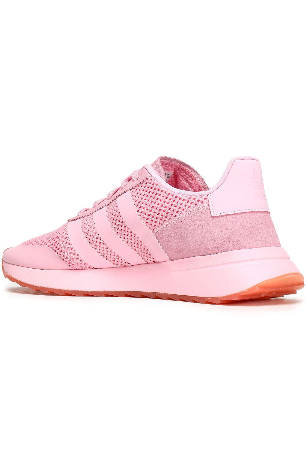 ADIDAS ORIGINALS FLB suede-trimmed mesh sneakers