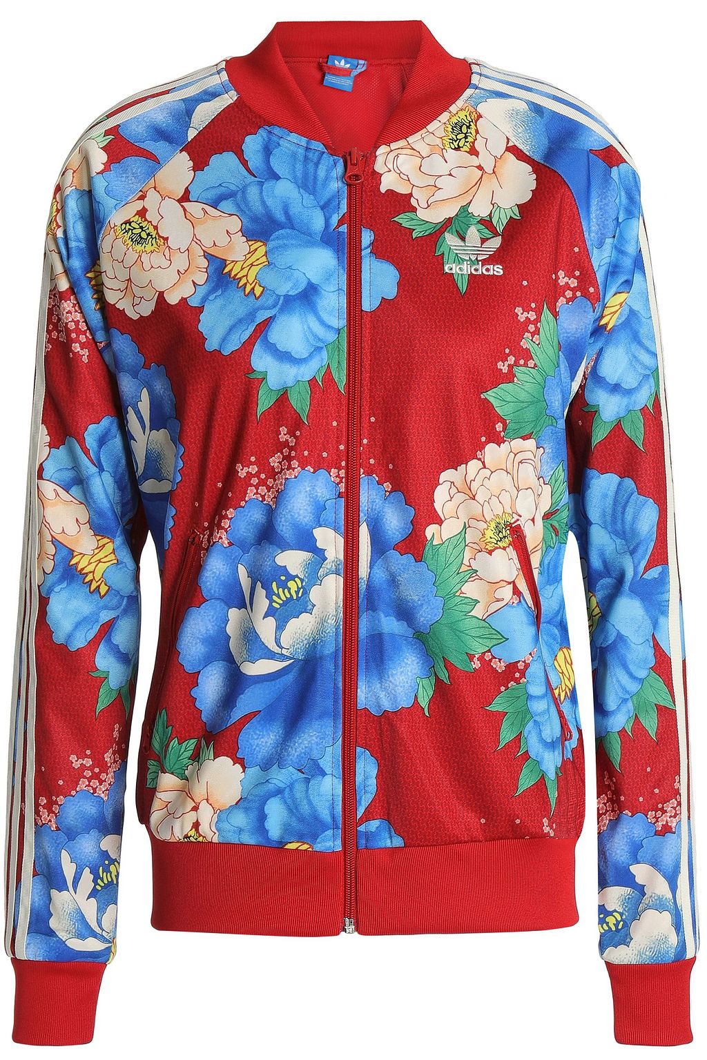 adidas blue floral jacket