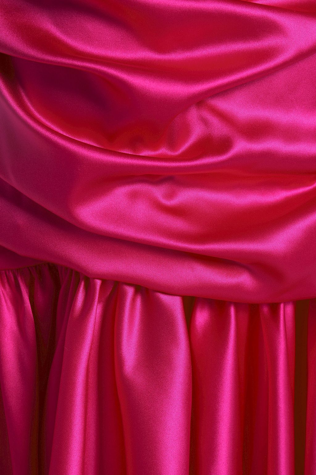 DOLCE&GABBANA Ruched stretch-silk satin midi dress