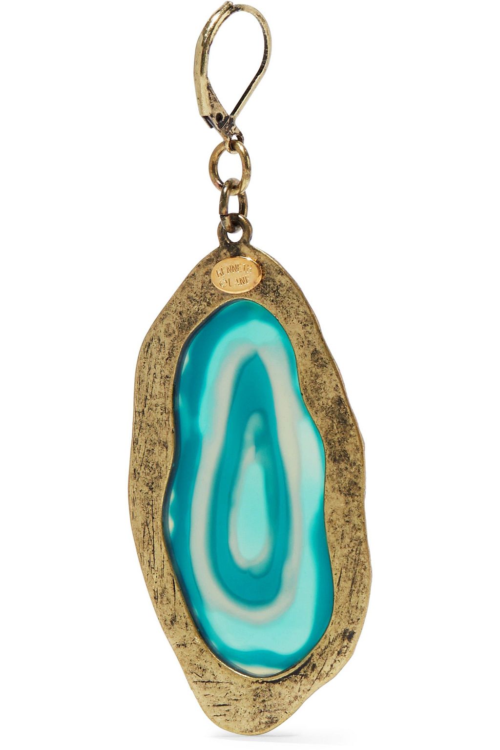 KENNETH JAY LANE Burnished gold-tone resin earrings