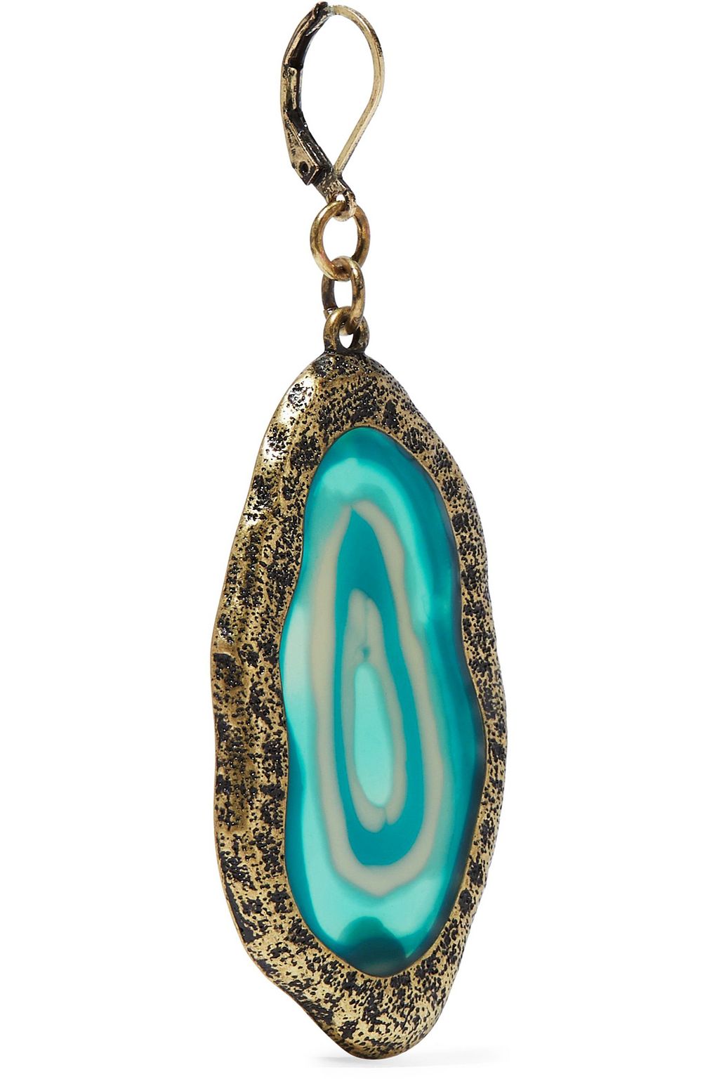 KENNETH JAY LANE Burnished gold-tone resin earrings