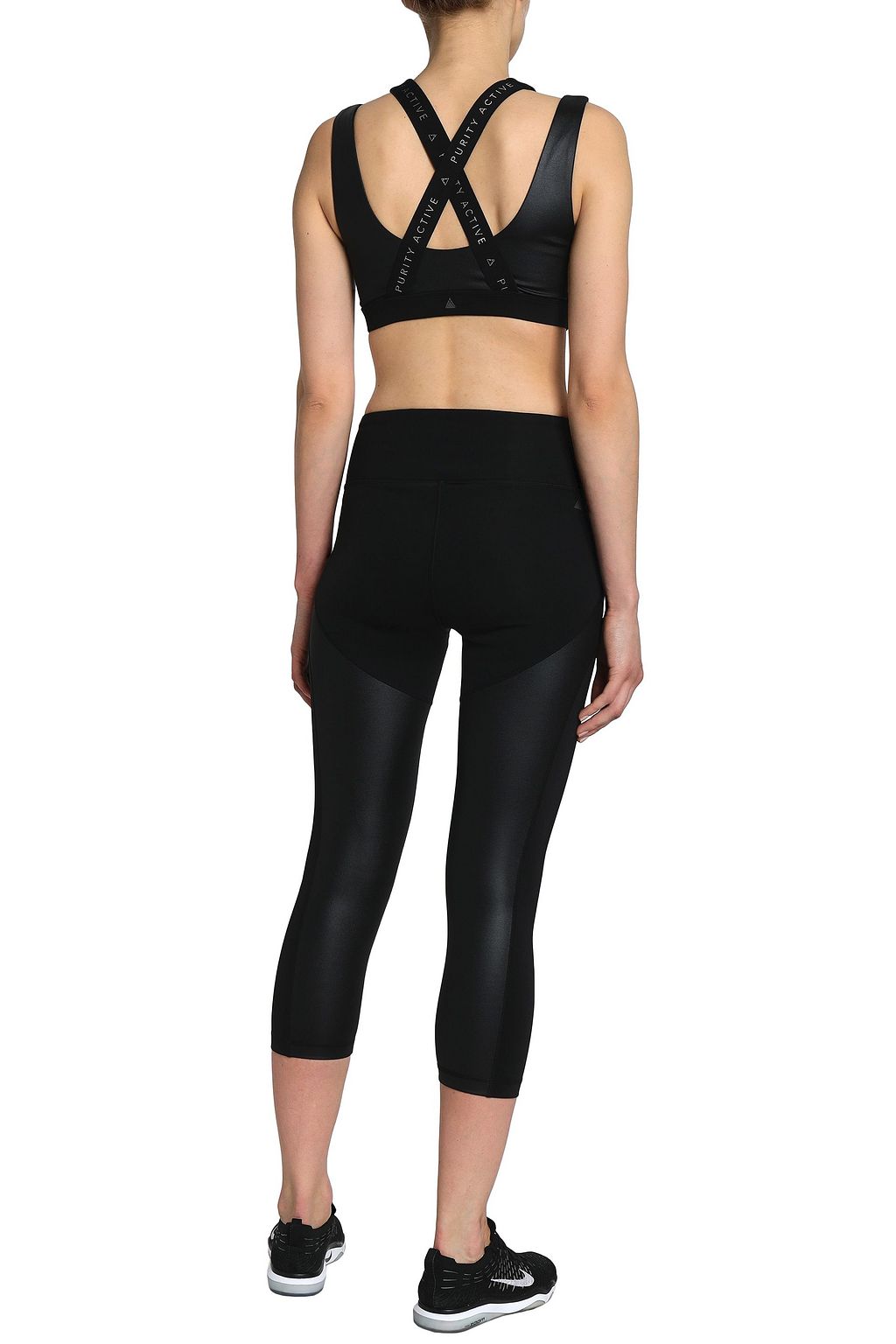 PURITY ACTIVE Cutout coated stretch sports bra