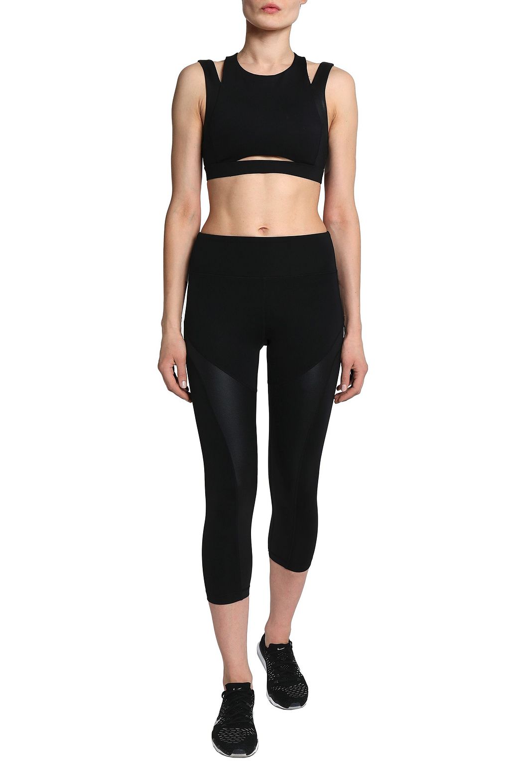 PURITY ACTIVE Cutout coated stretch sports bra