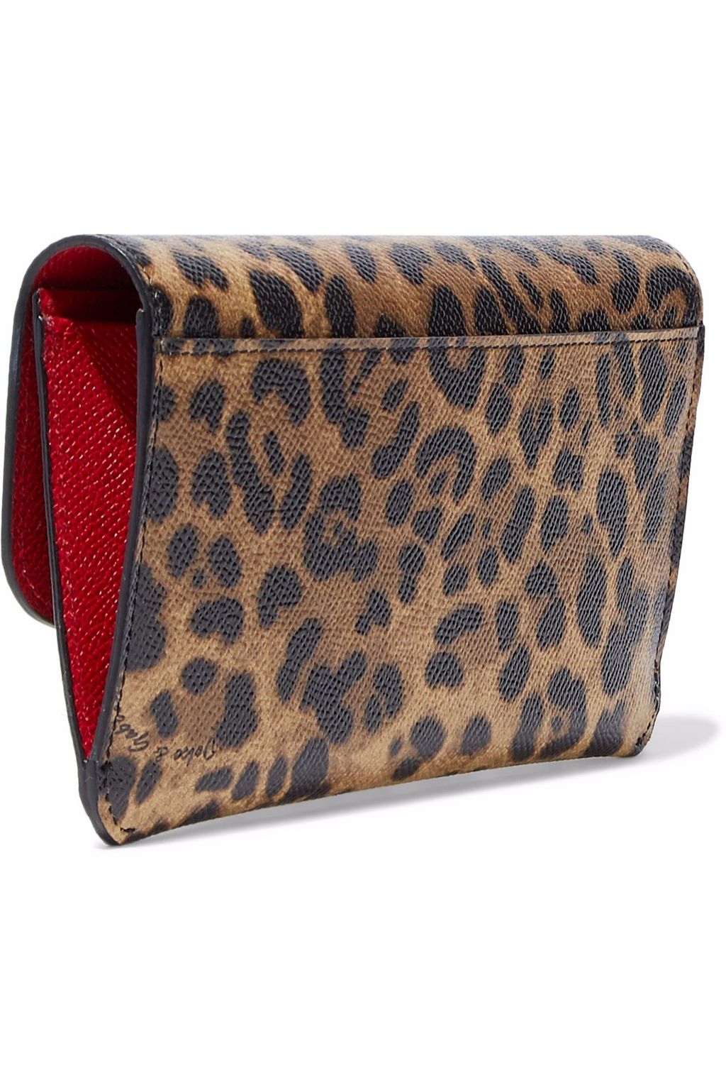 DOLCE&GABBANA Leopard-print textured-leather wallet