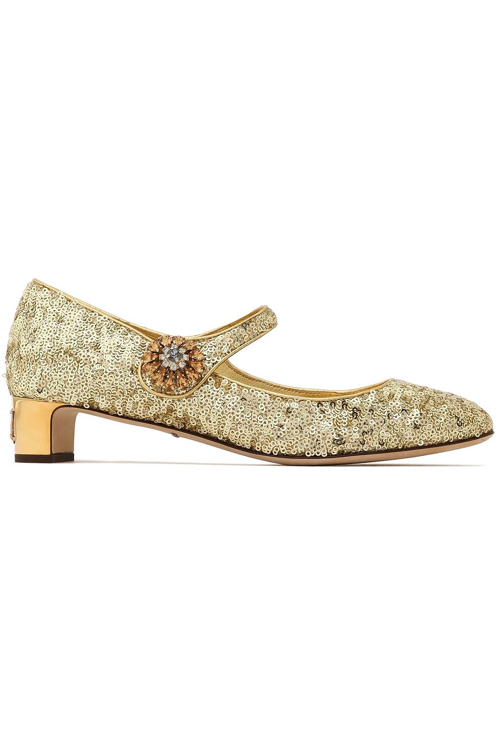 gold mary jane pumps