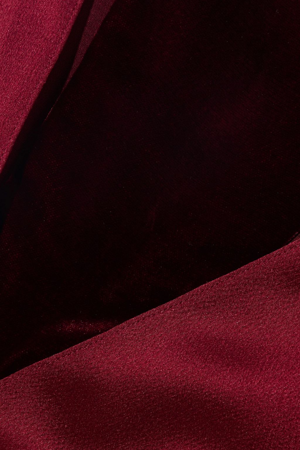 VALENTINO GARAVANI Cutout velvet-paneled hammered-satin mini dress