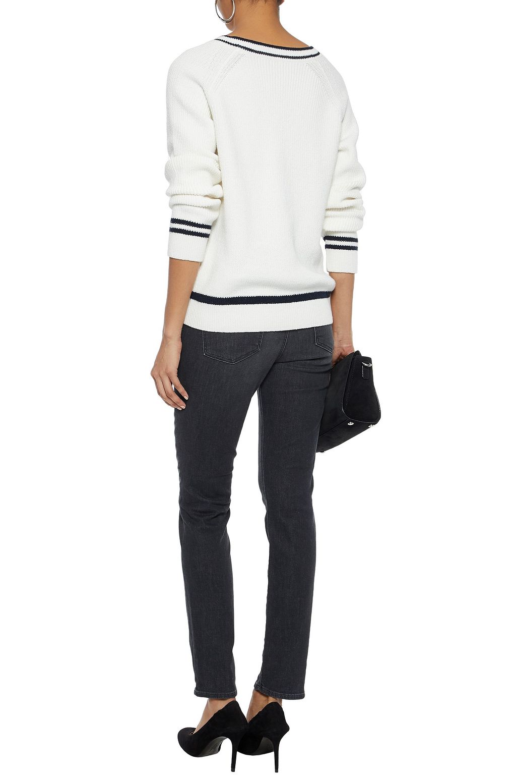 J BRAND 811 distressed mid-rise skinny jeans